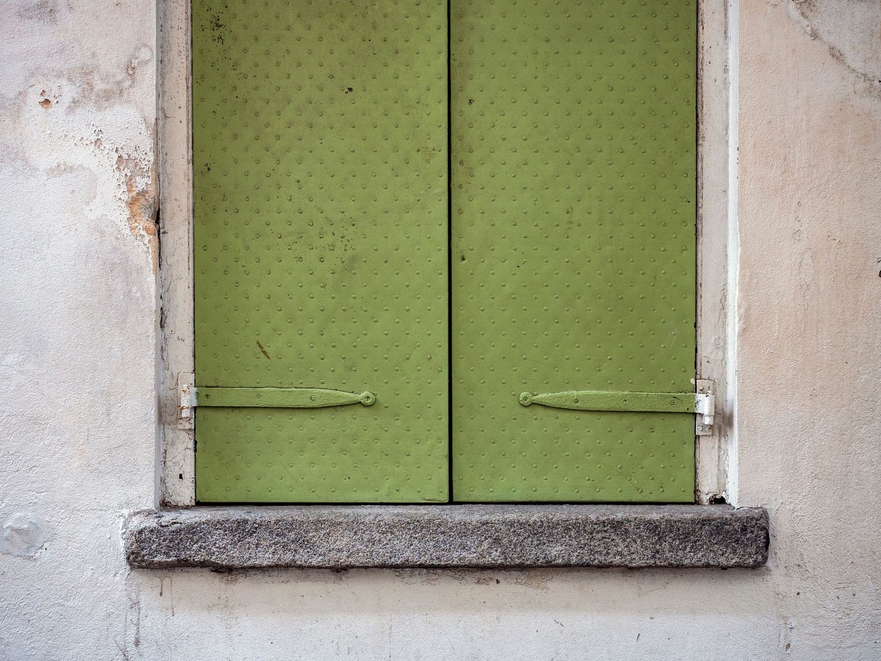 Green shutters on our farmhouse